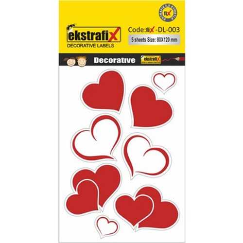 EKSTRAFİX (DL-003) 80X120MM DEKORATİF ETİKET Q