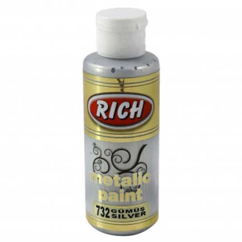 RİCH METALİK AKRİLİK 120ML 732 GÜMÜŞ