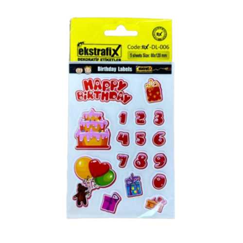 EKSTRAFİX (DL-006) 80X120MM DEKORATİF ETİKET Q