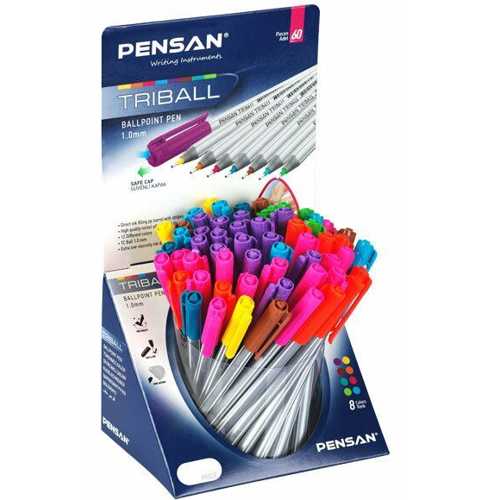 PENSAN TÜKENMEZ KALEM TRİBALL 1.0MM RENKLİ -60-