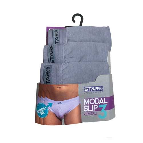 STAR 109 ERKEK 3'LÜ MODAL SLİP