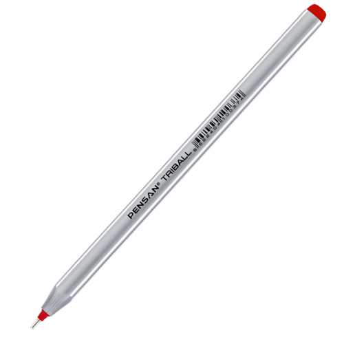 PENSAN TÜKENMEZ KALEM TRİBALL 1.0MM KIRMIZI -12-