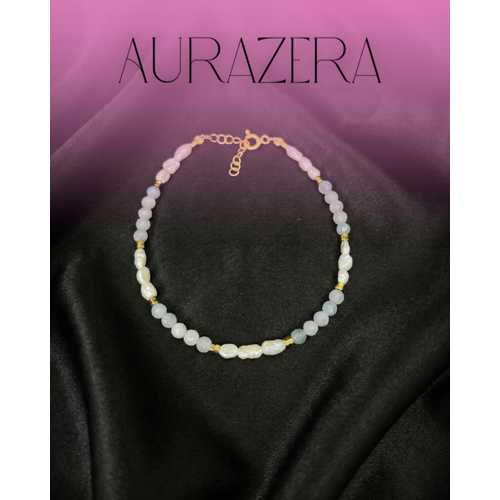 AKUAMARIN & İNCI DETAYLI ÖZEL TASARIM BILEKLIK – L’ATELIER SELECTION