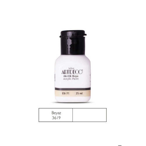 ARTDECO AKRİLİK BOYA 25ML 3619 BEYAZ