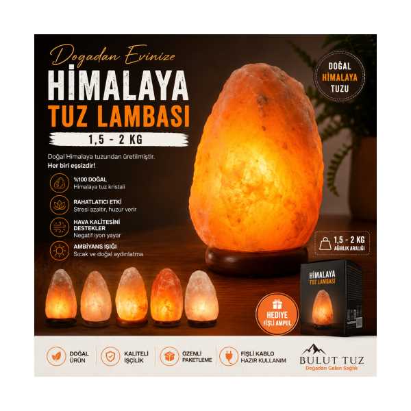 HİMALAYA TUZ LAMBASI 1,5-2 KG