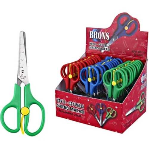 BRONS ÖĞRENCİ MAKASI CETVELLİ