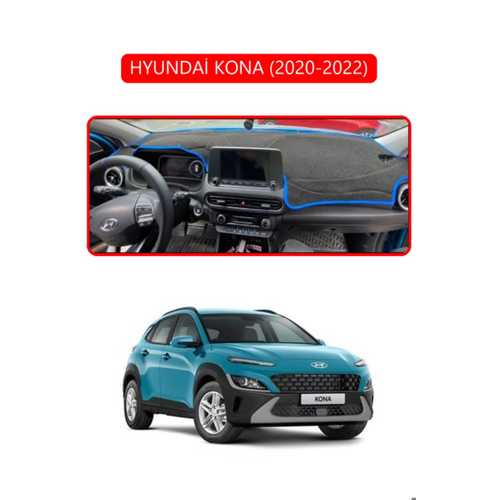 HYUNDAİ KONA 2020-2022TORPİDO KORUMA HALISI KIRMIZI KENAR