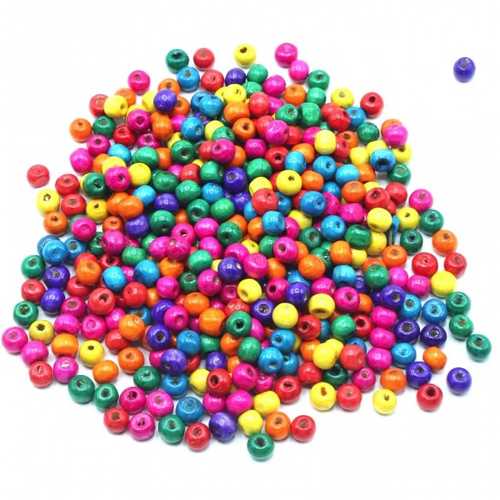 AHŞAP BONCUK RENKLİ 4MM BORU B3461