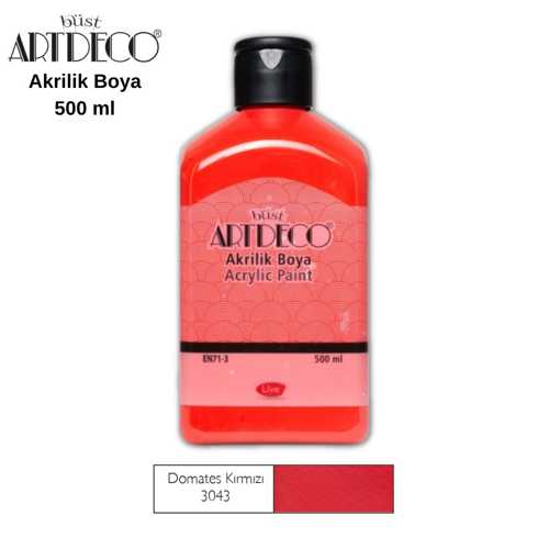 ARTDECO AKRİLİK BOYA 500ML 3043 DOMATES KIRMIZI