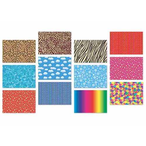 KESKİN KOLOR FON KARTONU 50X70 DESENLİ 12Lİ