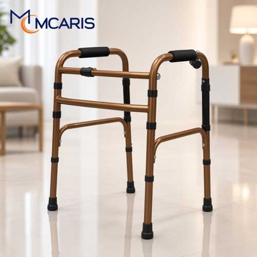 KATLANABILIR YÜRÜTEÇ BRONZ | MCARIS METAL WALKER | BORU ÇAPI 25 MM