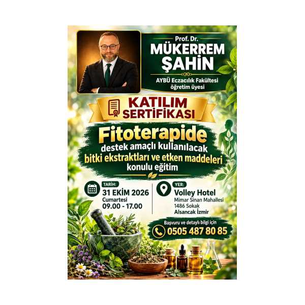 MY DOP FİTOTERAPİ EĞİTİM BELGESİ SERTİFİKA