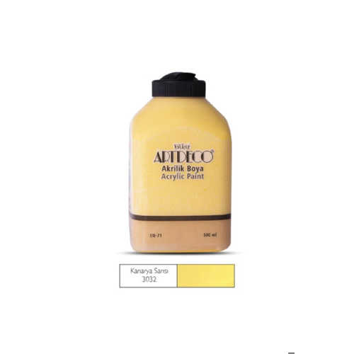 ARTDECO AKRİLİK BOYA 500ML 3032 KANARYA SARISI