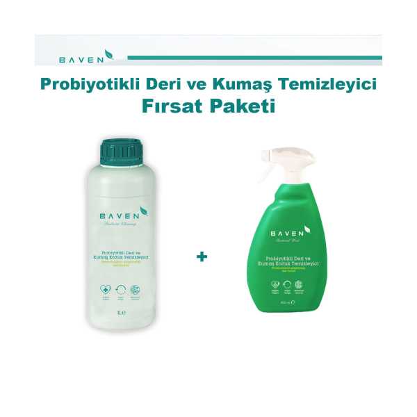 PROBİYOTİKLİ DERİ VE KUMAŞ TEMİZLEYİCİ FIRSAT PAKETİ