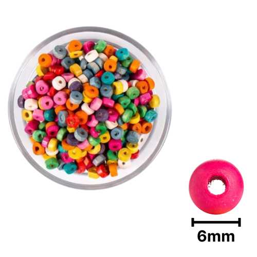 AHŞAP BONCUK RENKLİ 1KG 8MM TEKER B4337