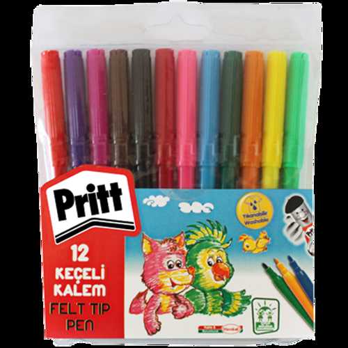 PRİTT KEÇELİ BOYA KALEM 12 RENK