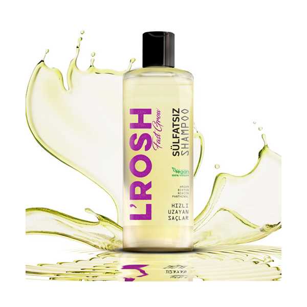 L’ROSH FAST GROW - HIZLI UZAYAN SAÇLAR / SÜLFATSIZ ŞAMPUAN / VEGAN / 400 ML