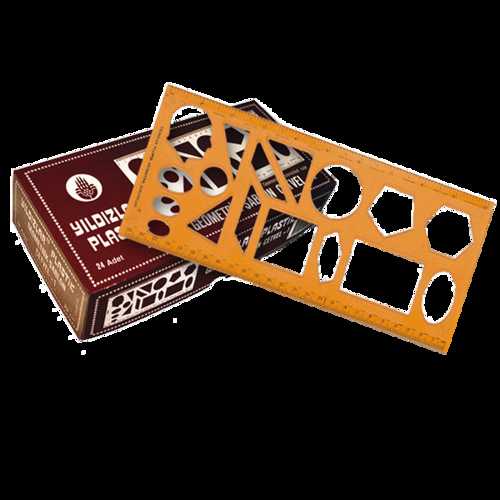 YILDIZLAR GEOMETRİK ŞABLON CETVEL 1,25CM NO.040