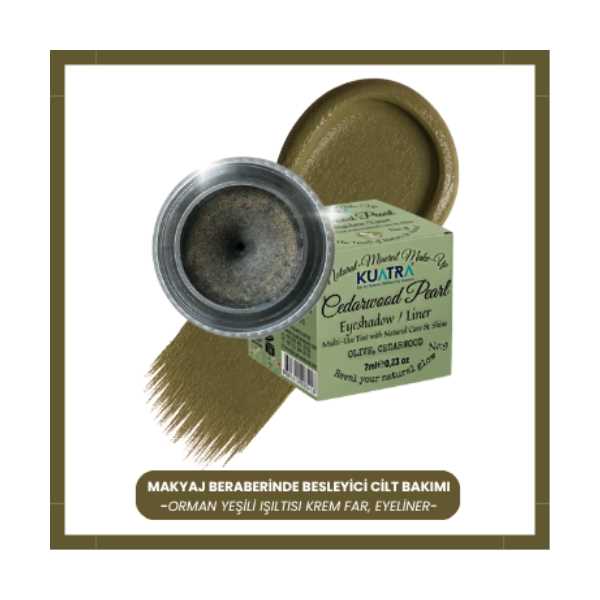 KUATRA CEDARWOOD PEARL KREM FAR, EYELİNER DOĞAL İÇERİKLİ