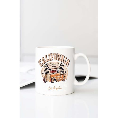EZWEAR SLOGAN CAR BASKILI 330 ML PORSELEN KUPA BARDAK (123511-2)