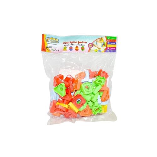 CAN TOYS VİDALI EĞİTİCİ ŞEKİLLER LEGO 64 PARÇA
