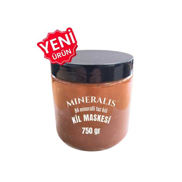 MİNERALİS DOĞAL TUZ KİLLİ KIRMIZI KİL MASKESİ 750 GR. -  DR.SALT SIVI TUZ İLAVELİ GÖZENEK  SIKILAŞTI