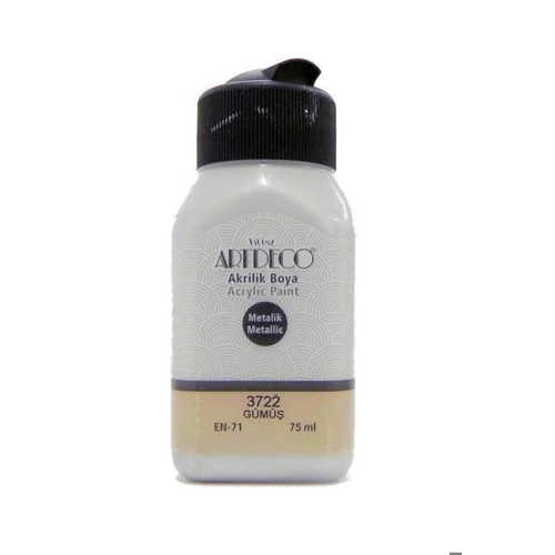 ARTDECO METALİK AKRİLİK BOYA 75ML GÜMÜŞ 3722