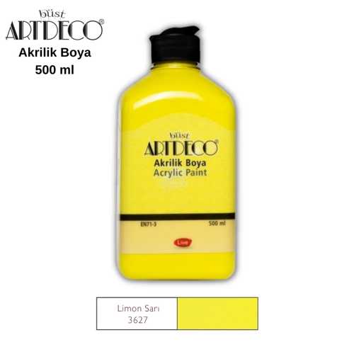 ARTDECO AKRİLİK BOYA 500ML 3627 LİMON SARI