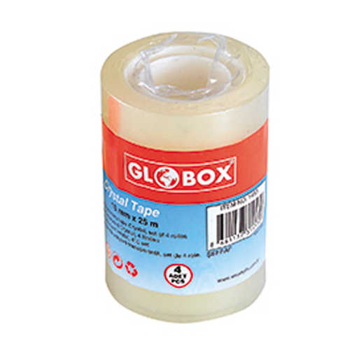 GLOBOX ŞEFFAF BANT 18MMX25M 4 LÜ 1453