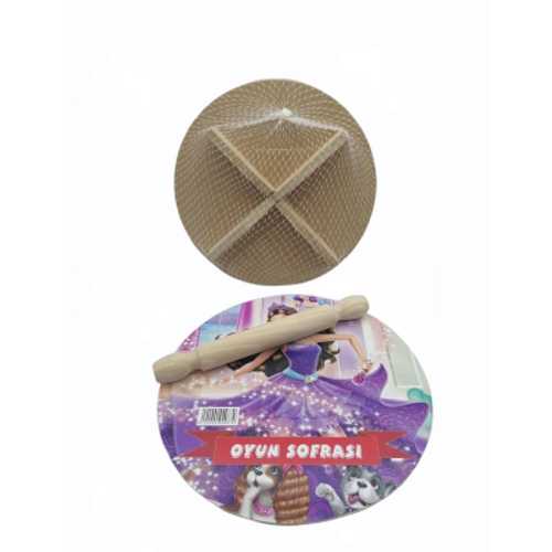 24CM RESİMLİ AHŞAP OYUN SOFRASI EKMEK TAHTA (4172)