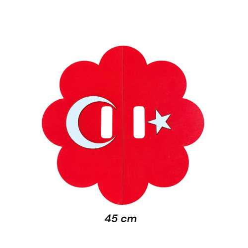 ÇİÇEK MDF TUTMALI YELPAZE BAYRAK PAPATYA