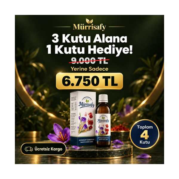 3 KUTU MÜRRİSAFİ İÇEREN SIVI TAKVİYE EDİCİ GIDA ALANA 1 KUTU HEDİYE 