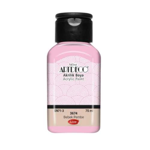 ARTDECO AKRİLİK BOYA 75ML BEBEK PEMBE 3674