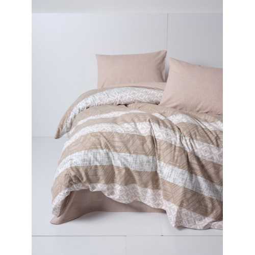 COTTON BOX FLANEL NEVRESIM TAKIMI ÇIFT KIŞILIK ARROW KREM