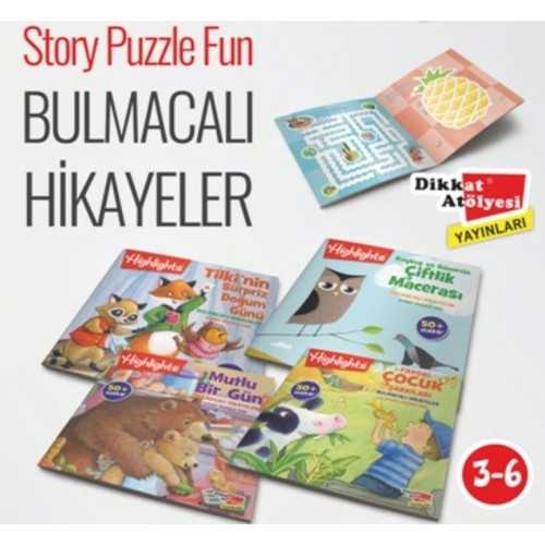 DİKKAT STİCKER BULMACALI HİKAYELER (4LÜ SET)