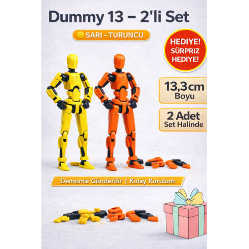 DUMMY 13.3 – 2’LÜ SET (SARI & TURUNCU) | 13,3 CM