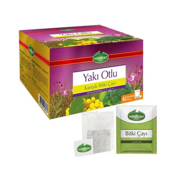 MİNDİVAN YAKI OTLU ÇAY 40'LI İPLİ ZARFLI (KARIŞIK BİTKİ ÇAYI) SÜZEN POŞET
