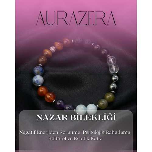 NAZAR BILEKLIĞI – KÖTÜ ENERJILERE KARŞI DESTEK DOĞAL TAŞ BILEKLIK