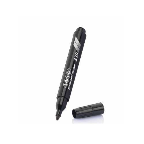 LACCO PERMANENT MARKER KALEM YUV.UÇ SİYAH -12-