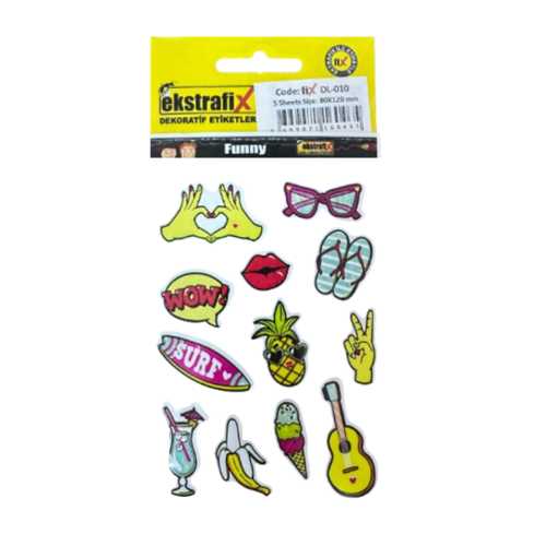 EKSTRAFİX (DL-010) 80X120MM DEKORATİF ETİKET Q