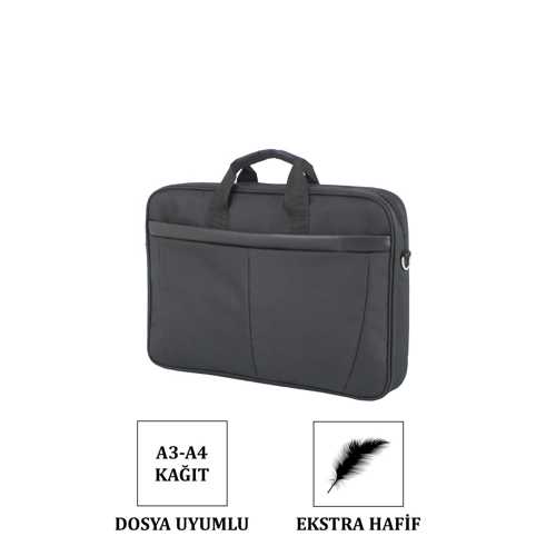 BÜYÜK BOY EVRAK EL ÇANTASI 17,3 LAPTOP BÖLMELİ A3-A4 KAĞIT DOSYA UYUMLU