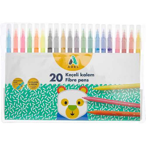 ADEL KEÇELİ BOYA KALEMİ 20Lİ RENK