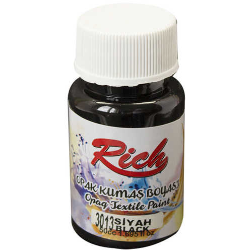 RİCH KUMAŞ BOYASI 50ML 3013 SİYAH