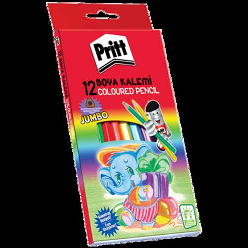 PRİTT JUMBO KURU BOYA KALEMİ 12 RENK