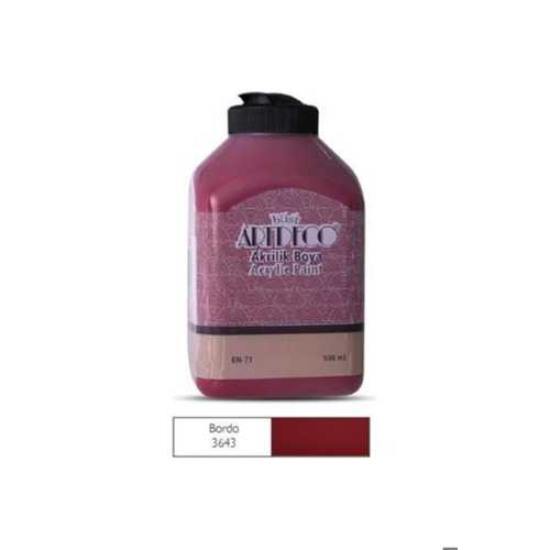 ARTDECO AKRİLİK BOYA 500ML 3643 BORDO