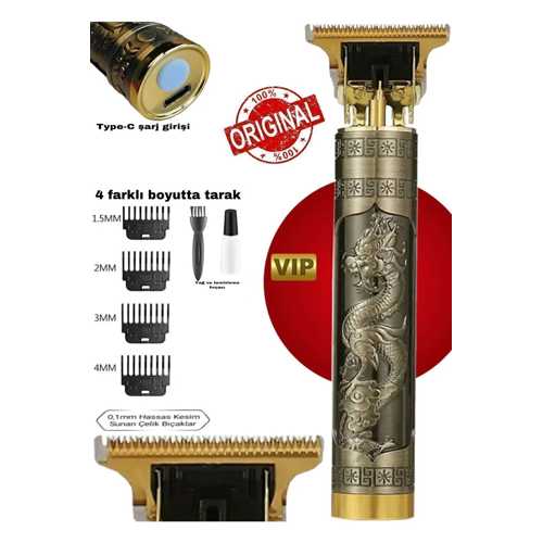 DRAGON PROFESYONEL N-1524 SAÇ SAKAL ENSE ÇIZIM TÜM VÜCUT TÜYÜ LAZER ÖNCESI TIRAŞ MAKINESI