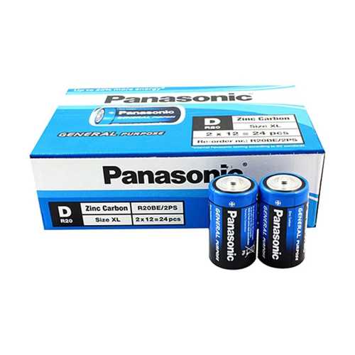 PANASONİC D R20 BÜYÜK PİL 2X12:24 ADET