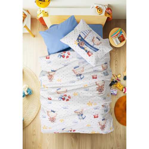 COTTON BOX BEBEK NEVRESIM TAKIMI SEAMAN MAVI