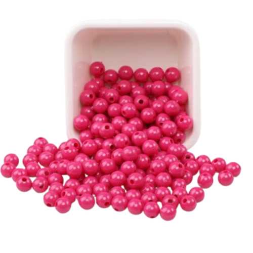 PLASTİK MAKROME BONCUK 10MM 500GR FUŞYA B0848
