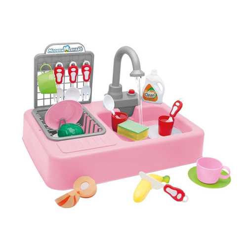 KAYYUM MODERN LAVABO SETİ PİLLİ PEMBE 7020